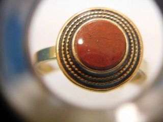 Kalevala Koru,  Finland,  Börje Rajalin: Vintage Ring.  Bronze with Jasper Big size 6