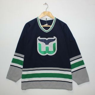 Vintage Hartford Whalers Ccm Maska Nhl Hockey Jersey Mens Size Xxl 2xl