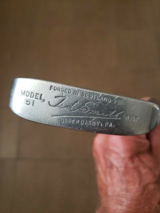 Old Vintage Forged In Scotland Ted Smith Iron Master,  8802 Style Golf Putter.
