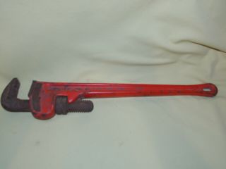 Vintage 24 " Ridgid Adjustable Pipe Wrench Plumbing Steam Titting Cast Iron Usa