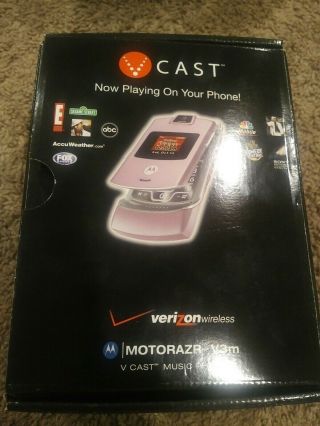Motorola Razr V3 - Pink (verizon) Vintage Cellular Phone,  Box