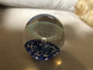 Vtg Eickholt Studio Art Glass Paperweight SIGNED AND DATED ' 83 4