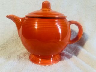 Vintage Fiestaware Medium Teapot Radioactive Red