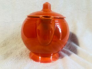 Vintage Fiestaware Medium Teapot Radioactive Red 2
