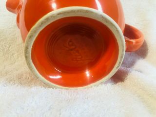 Vintage Fiestaware Medium Teapot Radioactive Red 6