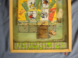 Mickey ' s Haunted House (Mickey Mouse) vintage bagatelle/pinball game.  1950 ' s. 4