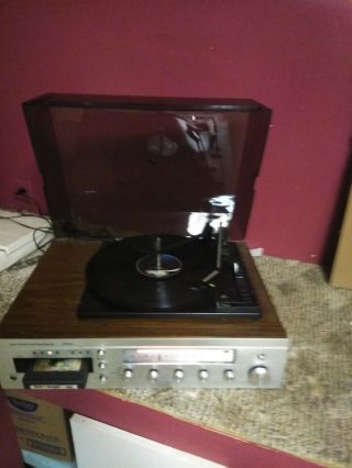 Vintage Stereo Jc Penny Fm/am,  8 Track Player Turntable