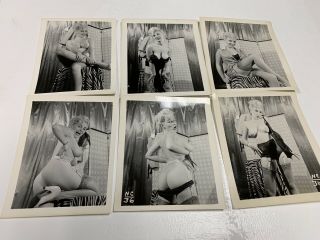 Full Set 12 Vintage Nude Risque Blonde Pinup Girl B&w Model 50s - 60s 06