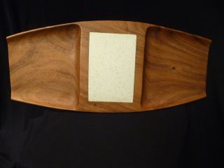 Vintage Cheese & Cracker Serving Tray Wood With Hard Cutting Surface (22 " X 10 ")
