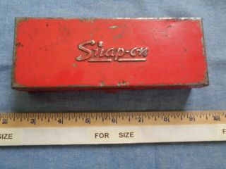 Vintage Snap - On Tools Red Metal 1/4 " Socket Box Kra - 223a