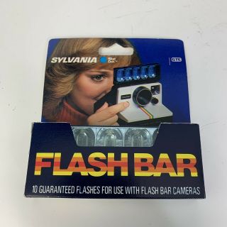 Nos Sylvania Blue Dot Flashbar Flash 600 Gte 10 Flashes For Polaroid Cameras