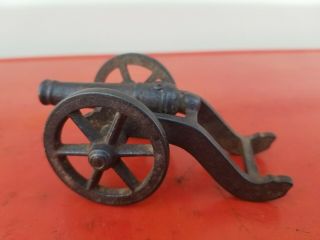 Vintage Cast Iron Toy Cannon 4 "