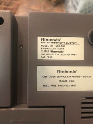 Nintendo NES Console Vintage No Power Cord 5
