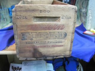 EMPTY WESTERN FIELD SHOTGUN SHELL wood wooden crate box shot 20 GAUGE 5