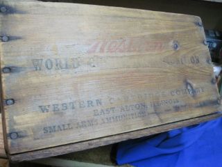 EMPTY WESTERN FIELD SHOTGUN SHELL wood wooden crate box shot 20 GAUGE 6