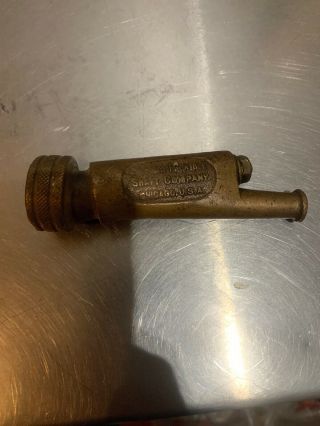 Vintage Brass Rain King Water Nozzle Chicago Flexible Shaft Valve Hose