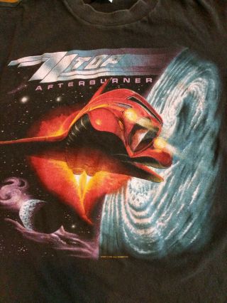 Vintage ZZ TOP Afterburner Concert T Shirt Size Medium 38 - 40 made in USA 86 80s 2