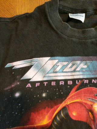 Vintage ZZ TOP Afterburner Concert T Shirt Size Medium 38 - 40 made in USA 86 80s 3