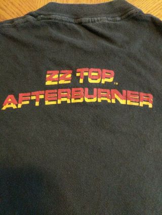 Vintage ZZ TOP Afterburner Concert T Shirt Size Medium 38 - 40 made in USA 86 80s 6