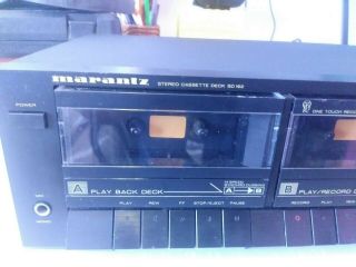 Marantz Sd162 Dual Stereo Cassette Deck One The Other Needs Rubber
