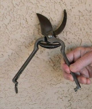 Vtg Sw Forged Bypass Pruners Gardening Pruning Shears Wire Cutter Italy
