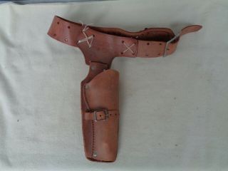 Vintage Mattel Toys Fanner 50 Cap Gun Pistol Leather Holster Belt