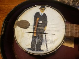 Vintage Gretsch Concertone Ukulele Banjo dated 1936 ragtime art Charlie Chaplin 2