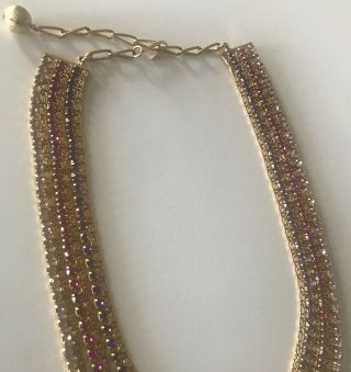 Vintage Hobe Necklace,  layered purple & pink 3