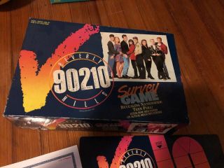 Vintage Beverly Hills 90210 Survey Board Game 1991