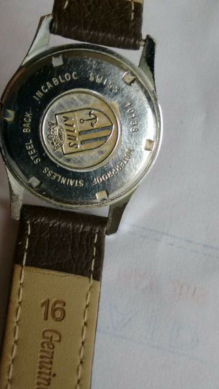 Vintage Gents Swiss Watch Sully Special Incabloc 21 Jewel waterproof Anti - magnet 2