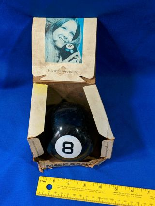 1960s - 70s Alabe Crafts Magic 8 Ball Fortune Teller 91 Box Toy Vtg