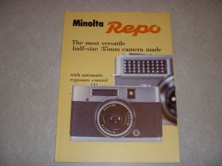 Vintage Minolta Repo - Most Versatile Half - Size 35 Mm Camera Product Booklet