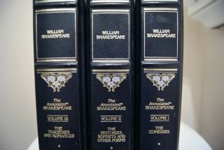 The Annotated Shakespeare Volumes I - Iii Leather Bound Edited By A.  L Rouse