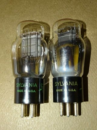 Pair,  Sylvania Type 45 Radio/Audio Amplifier Tubes,  Amplitrex Strong 5