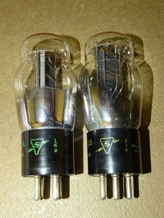 Pair,  Sylvania Type 45 Radio/Audio Amplifier Tubes,  Amplitrex Strong 8