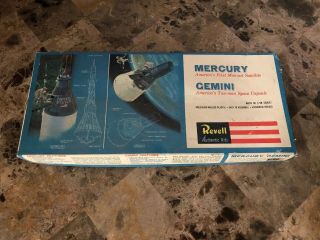 Vintage 1964 Revell Mercury Satellite Gemini Space Capsule Model Kit 1/48 Scale