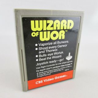 1981 Atari 2600 Cartridge Only Vintage Wizard Of Wor