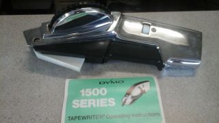 ✅ Vtg DYMO 1570 Chrome Tapewriter Label Maker w/ Extra Tape And Case and S maker 5