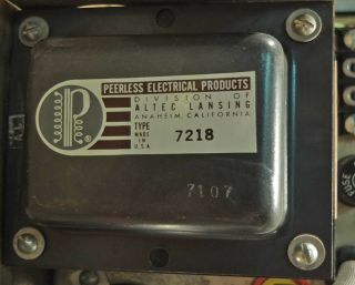 Altec Lansing Amplifier Type 1593 - B (1593B),  Peerless Transformers 7218,  16739 7