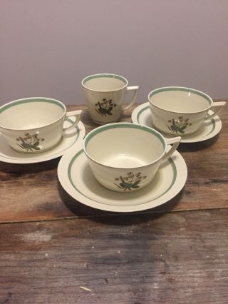 Royal Copenhagen Quaking Grass Cup And Saucer Set & Cup Vintage China Denmark
