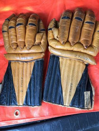 Horace Partridge Vintage Leather Hockey Gloves