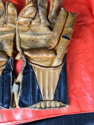 Horace Partridge Vintage Leather Hockey Gloves 2
