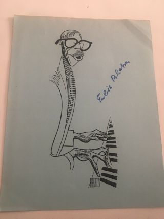 Eubie Blake Vintage Autographed Drawing