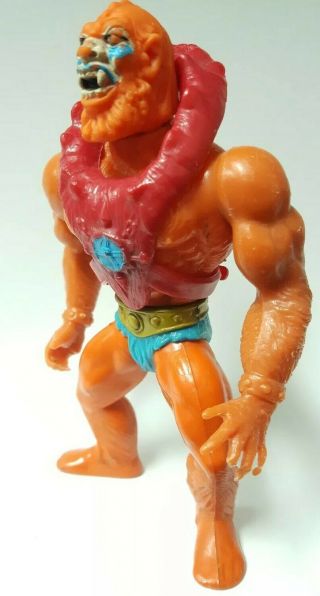Beast Man Motu Incomplete Vintage Figure W/ Red Armor He - Man Rough