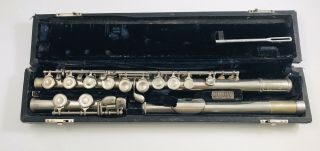 Vintage Bundy The Selmer Co.  Flute W Hard Case Serial No.  7398 1920’s