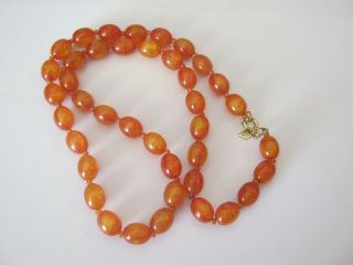 Sarah Coventry Vintage " Tortoise " Bead Necklace,  60 