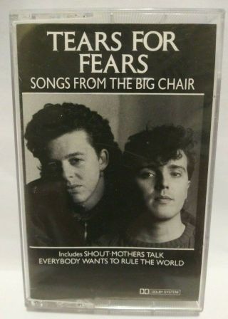 Songs From The Big Chair By Tears For Fears (cassette,  Sep 1990 Mercury) Vintage