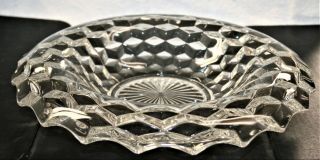 Vintage Fostoria American Crystal Clear Rolled Rim 12 " Console Center Piece Bowl