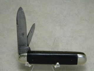 Vintage Challenge Cut Co Bridgeport Conn Ebony Cigar Jack Knife c.  1905 - 28 2