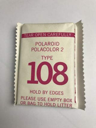 Polaroid Type 108 Polacolor Colorpack Instant Film Expired Aug 1980 3
